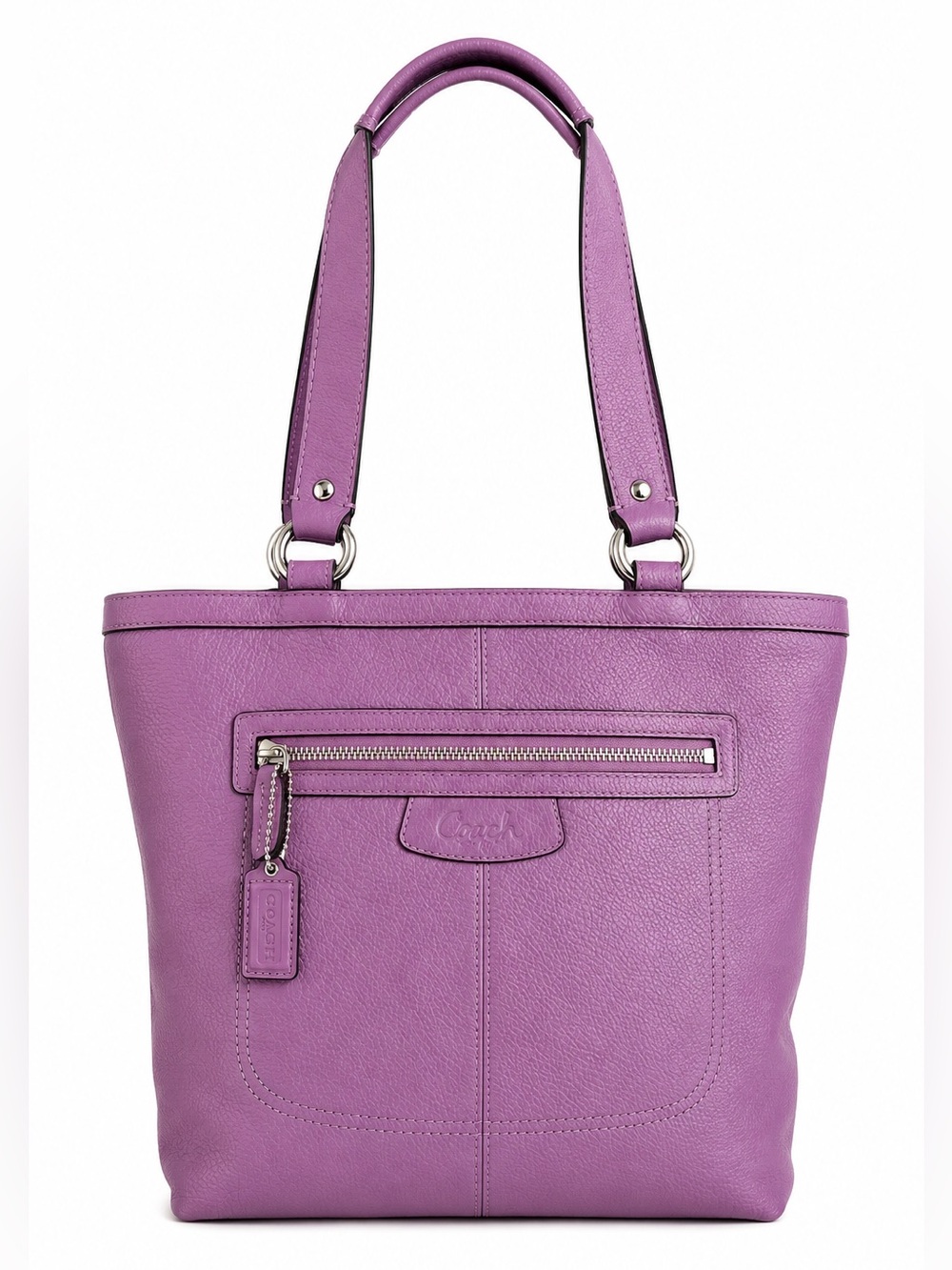 Coach Penelope Leather Tote Shoulder Bag Crossbody Lavender F14683 - Picture 2 of 15
